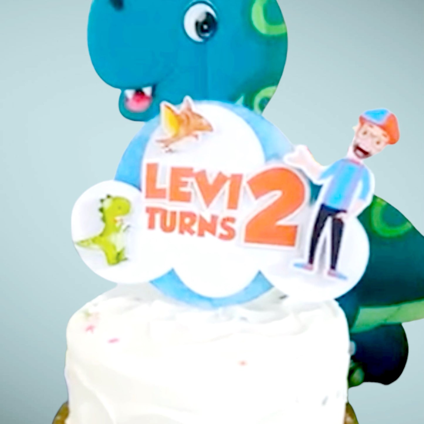 Blippi and Dino Cake Topper
