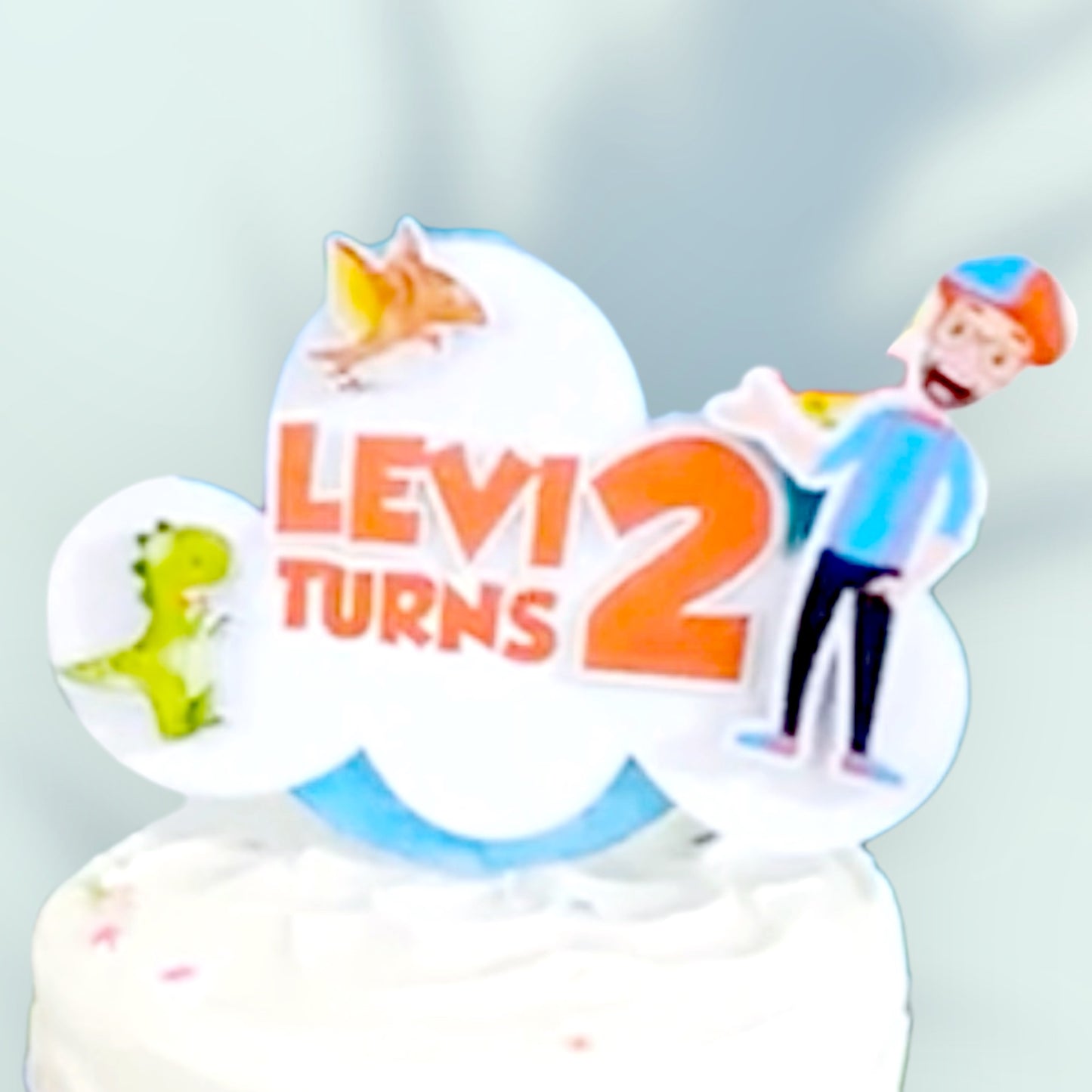 Blippi and Dino Cake Topper